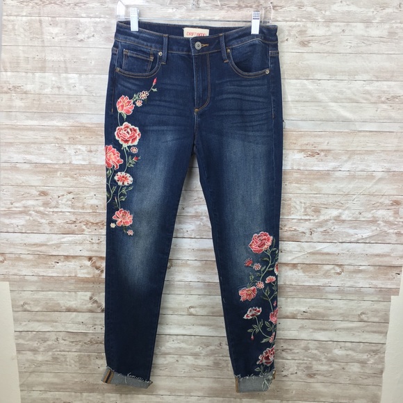 DRIFTWOOD Denim - Driftwood Sundance Embroidered Crop Skinny Jeans